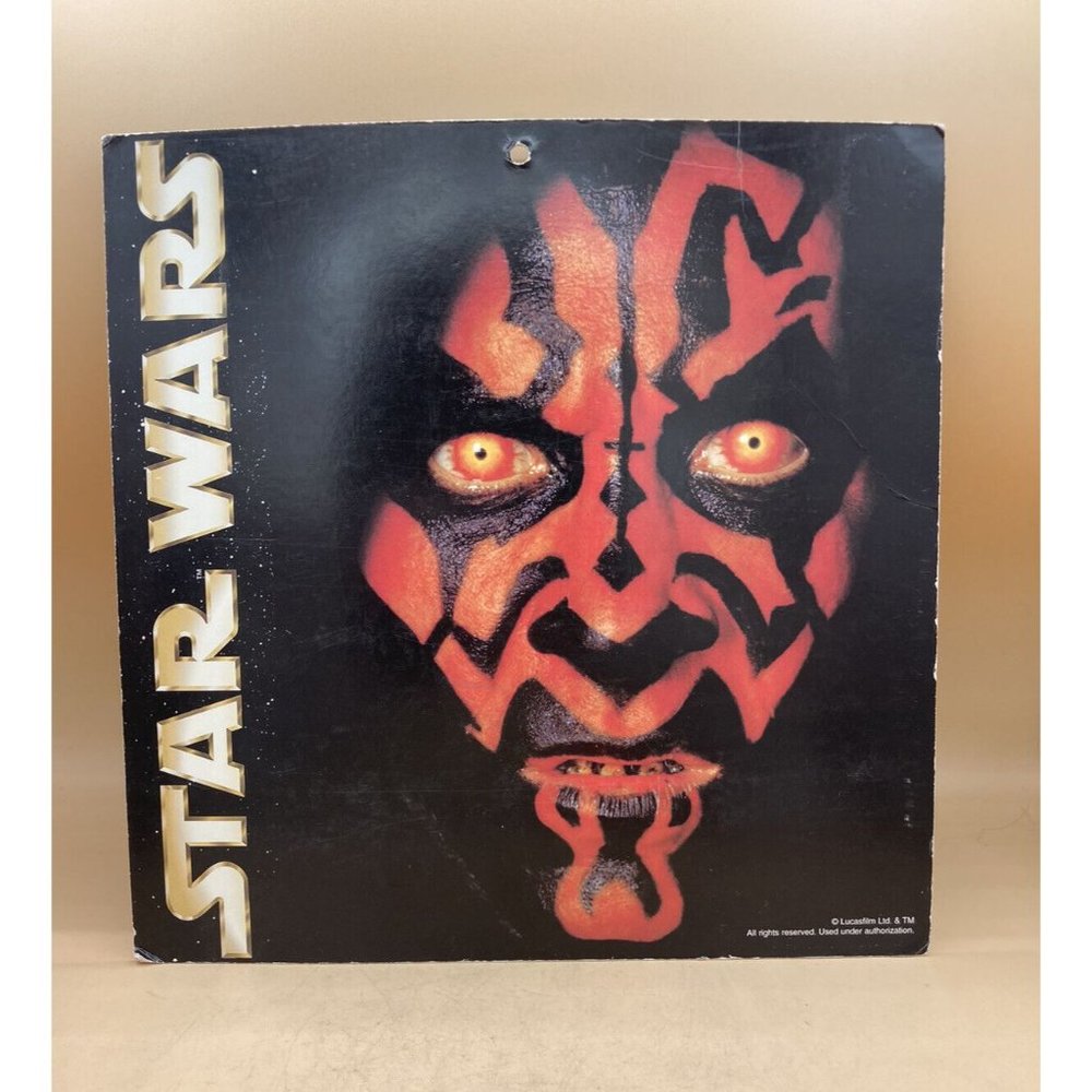 Star Wars Episode 1 Double Sided Sith Darth Maul & Anakin Promo Movie Signs 12” - Picture 4 of 14